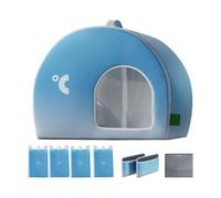 Abri Rafraîchissant pour Chien, Maison Rafraîchissante Pliable pour Chats avec Abri Glacé, Habitat Intelligent Grand Et Résistant Aux Intempéries pour Jardin Ou Salon Offrant Fraîcheur