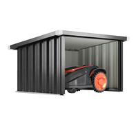 Abri Robot Tondeuse - Outsunny - toit incliné - montage facile - acier galvanisé - 108 x 86 x 62,5 cm - gris foncé