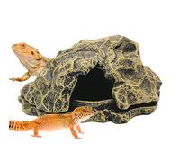 Abri rocheux pour terrarium - Peau de reptile en résine, ornement d'habitat pour se prélasser dans le paysage | Accessoire de décoration d'habitat naturel pour iguane caméléon tortue serpent Gecko gre