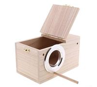 Abri rustique en bois pour perroquets et oiseaux chanteurs pour se reposer et élever la progéniture naturellement (12 x 12 x 19,5 cm)