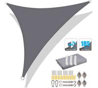 Abri Solaire Avec Cordes De Fixation,Triangle,Pare-Soleil Premium,S64.Grill,Extérieur,Résistant Aux Intempéries,Respirant,Auvent - Type Light Grey Set-200x200x200cm
