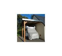 Abri Toit Plat Adossé Dimensions Aux Choix Bois Douglas Français Pefc - 350cmx650cm