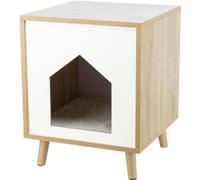 Abri - TRIXIE - Isa - Aspect bois - 40 x 50 x 40 cm - Brun clair / Blanc