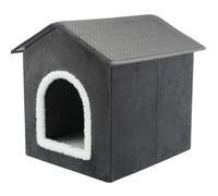 Abri Livia, 50 × 50 × 54 cm, Gris foncé/Blanc