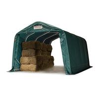 Abri tunnel robuste 3,3x4,8 m Bâche PVC 2300N, abri de pâturage, vert
