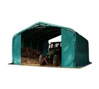 Abri tunnel - TOOLPORT - 6x6 m - PVC 850 - Vert foncé - Montage facile