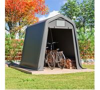 Abri Velo Exterieur 4.5 m² - abri moto pas cher 183x245x217 cm avec ouvertures d'aération et porte roulant tente de stockage gris