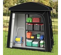 Abri Velo Exterieur, Portable et Pliable Housse Velo Exterieur Protection pour jusqu'à 3 Vélos, Bache Velo Exterieur Tissu Oxford 210D pour Vélo, Outils de Jardin&Tondeuses à Gazon, 200X100X190 CM