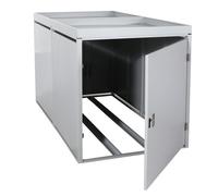 Abri vélo pour 2 vélos avec jardinière HWC-L56b 123×113×208 cm - anthracite