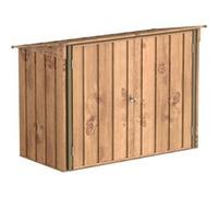 Abri vélos Duramax Métal 0.33mm 2.05M avec kit ancrage - Imitation bois bois