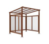 Abri vélos Milan Aspect Corten - Tout en un initial, bardages de fond et bardages latéraux - PROCITY - 529257.S025