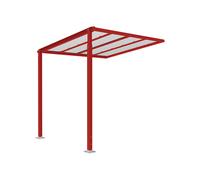 Abri vélos Milan RAL3004 - compl sans bardage - PROCITY - 529256.3004