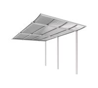 Abri vélos Modulo bardages en verre RAL7044 - compl sans bardage - Scellement direct - Prof 3400mm - PROCITY - 529194.7044