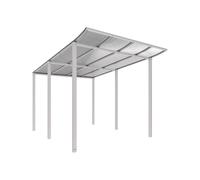 Abri vélos Modulo bardages en verre RAL7044 - Sans bardage - Scellement direct - Prof 3400mm - PROCITY - 529193.7044