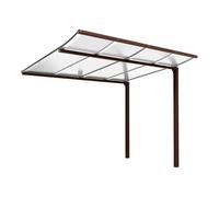 Abri vélos Modulo bardages en verre RAL8017 - compl sans bardage - Scellement direct - Prof 2000mm - PROCITY - 529174.8017