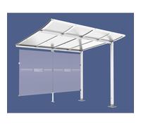 Abri vélos Modulo bardages en verre RAL9010 - compl + bardage de fond - Sur platines - Prof 2000mm - PROCITY - 599172.9010