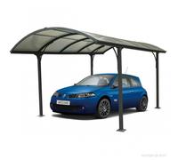 Carport en aluminium 14,62 m²- 301,5 x 485 cm - Gris anthracite