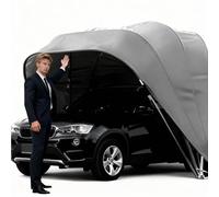 Abri Voiture en Acier Inoxydable, Semi-Automatique et Pliable pour l'extérieur, Grand Garage Pliable pour Parking, camionnette, SUV, Gris(5.5x2.5x2.3m)