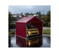 Abri Voiture Métallique avec Auvent Robuste, Abri Voiture avec Structure Renforcée pour Stationnement, Cour De Camionnette, Camping-Car, VUS(Red,9.8x19x6.5ft)