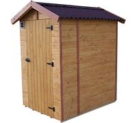 habrita abri wc en panneaux 1.81 m² équipement lave-mains ed1419wc