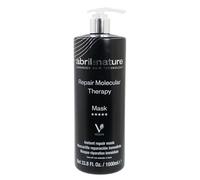 abril et nature - Masque Professionnel Molecular Therapy - Pour Cheveux Abîmés, Surtraités ou Vieillissants - Restructure, Répare et Restaure - Nourrissant et Hydratant - Après-shampooing - 1000 ml