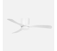ABRILA - Ventilateur DC Paterna 18 W | 3 pales | 6 vitesses | LED intégrée | Lumière en option | Télécommande | 27 x 117 x 117 cm | Blanc