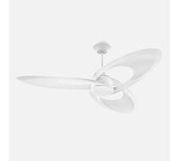 ABRILA - Ventilateur DC Tarazona 18 W | 3 pales | 6 vitesses | LED intégrée | 3 températures de lumière | Télécommande | 35/45 x 136 x 136 cm | Blanc