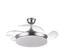 ABRILA - Ventilateur DC Trident Mini 59 W Nickel | 4 pales amovibles | Télécommande | Minuterie