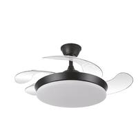 ABRILA - Ventilateur DC Trident Mini 59 W Noir | 4 pales amovibles | Télécommande | Minuterie