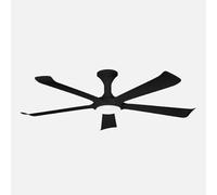 ABRILA - Ventilateur DC Vinaros 18 W, 5 pales, 6 vitesses, LED intégrée, 3 températures de lumière, télécommande, 30 x 144 x 144 cm, noir