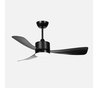 ABRILA - Ventilateur DC Yeste 18 W | 3 pales | 6 vitesses | LED intégrée | Lumière en option | Télécommande | 35/45 x 106 x 106 cm | Noir