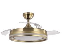 ABRILA ventilateur de plafond Ventilador Dc Cerrato Cuero 59w 4aspas