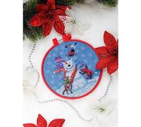 Abris Art AHM-026 Kit de broderie au point de croix en coton, multicolore, 15 x 21 cm