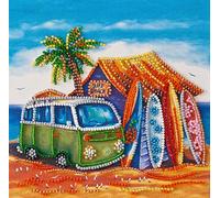 Abris Art AM-197 Kit de broderie au point de perles en coton Multicolore 15 x 16 cm