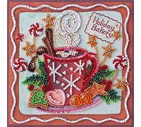 Abris Art AM-199 Kit de broderie au point de perles en coton Multicolore 15 x 16 cm