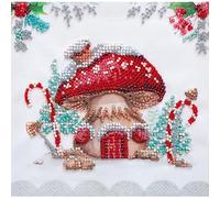 Abris Art AM-217 Kit de broderie point de perles en coton Multicolore 15 x 16 cm