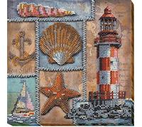 Abris Art AMB-002 Kit de broderie au point de perles en coton Multicolore 20 x 21 cm