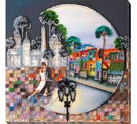 Abris Art AMB-037 Kit de broderie au point de perles en coton Multicolore 20 x 21 cm