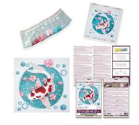 Abris Art Ensemble de broderie de perles bricolage artisanat à la main toile avec motif carpe koi, perles 1478 pcs, aiguilles pour débutants ensemble avec accessoires
