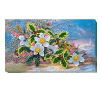 Abris Art Kit de Broderie au Point de Perles, Coton, Multicolore, 21 x 19 cm