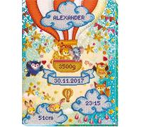 Abris Art Kit de Broderie au Point de Perles, Coton, Multicolore, 40x19cm