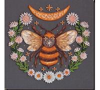 Abris Art Kit de broderie de perles Honey Dream. Kit de bricolage de perles pour débutants. Kit de perles fait à la main en Ukraine. Ensemble de travaux d'aiguille élégant, motif abeille colorée