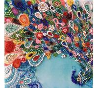 Abris Art Kit de broderie de perles Queue colorée. Kit de bricolage de perles pour débutants. Kit de perles fait à la main en Ukraine. Ensemble de travaux d'aiguille élégant, motif de paon coloré,