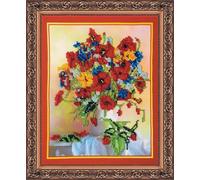 Abris Art Preciosa Kit de broderie sur toile Motif fleurs d'été