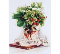 Abris Art set de broderie au point de croix "Bouquet de fraises", 40x32cm