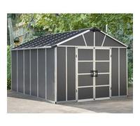 Canopia Abri de jardin en kit Yukon 13.1 m² Cadre aluminium Panneaux polycarbonate Gris