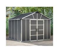 PALRAM Abri de jardin Yukon 7,9 m² avec base - Aluminium et polycarbonate - Gris