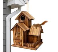 Abris Pour Écureuils D'Extérieur Bol Mangeoire pour Tamia avec Auvent | Maison À Eau Pour Écureuils pour Extérieur Jardin Cour Terrasse Arbre Clôture Fenêtre Oiseau Eau