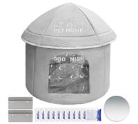 Abrit en Plein air - Maison de Chien climatisée, Cabine de Repos Pliable | Zone de Repos imperméable à l'épreuve des intempéries, Chat de Refroidissement isolé Patio de Jardin Confortable, de So