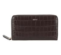 ABRO Cuir Porte-Monnaie Leather Cocco Mondial Wallet Dark Brown Marron foncé